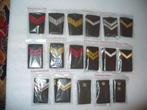 60 setjes rangen verschillende, Ophalen of Verzenden, Landmacht, Nederland, Embleem of Badge