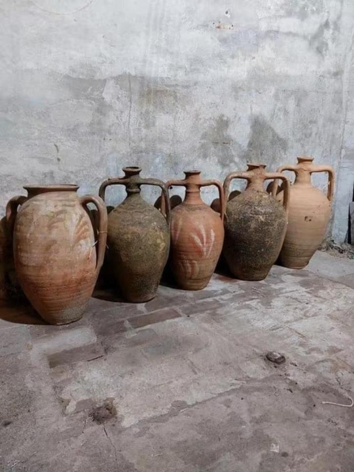 Oude antieke Turkse kruik terracotta oliekruik, Antiek en Kunst, Antiek | Keramiek en Aardewerk, Ophalen of Verzenden