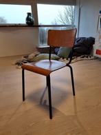 schoolstoeltjes vintage, Ophalen, Gebruikt, Bruin, Vier