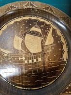 wandbord groot houtsnijwerk boot split, Ophalen of Verzenden, 'T Olde Gre-j, Info@toldegrej.nl, Endepoelstraat 20f Didam