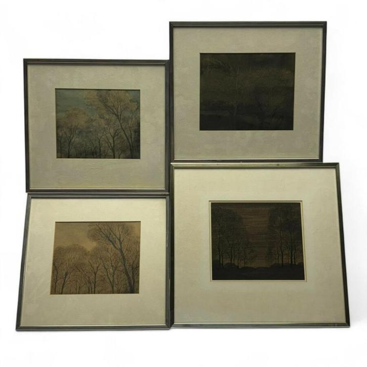 Hollandse School 20e eeuw (4x), Antiek en Kunst, Kunst | Schilderijen | Klassiek, Ophalen of Verzenden
