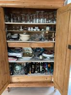 Oude Grenen Kabinetkast met veel ruimte, Huis en Inrichting, Kasten | Kledingkasten, Gebruikt, 100 tot 150 cm, Ophalen of Verzenden