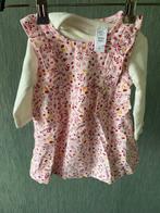 FLORAL ROZE RIB JURK, MAAT: 68, Kinderen en Baby's, Babykleding | Maat 68, Ophalen of Verzenden, Nieuw, Meisje, Jurkje of Rokje