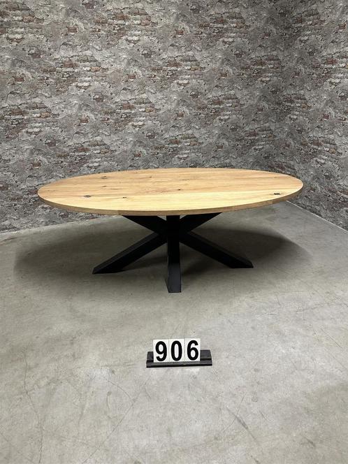 Massief eiken ovale eetkamertafel | A+ kwaliteit nr.906, Huis en Inrichting, Tafels | Eettafels, Nieuw, 100 tot 150 cm, 200 cm of meer