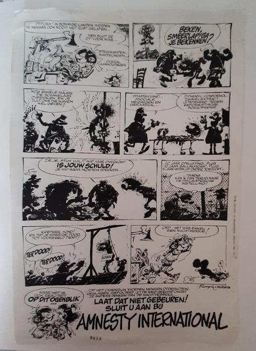 Franquin - Amnesty Guust Flater, Verzamelen, Overige Verzamelen, Gebruikt, Ophalen of Verzenden