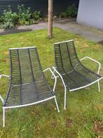 2 leuke spagetti retro vintage tuin stoelen, Tuin en Terras, Tuinstoelen, Ophalen, Gebruikt