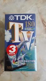 Gesealde VHS videobanden TDK 3x180, Alle leeftijden, Ophalen of Verzenden, Nieuw in verpakking