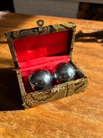 Meridiaankogels in doosje zilver, Ophalen of Verzenden, Gebruikt, Overige typen