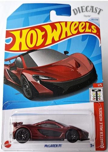 Hot Wheels McLaren P1, Long card (International) dark red beschikbaar voor biedingen