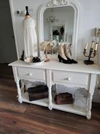 Brocante Sidetable ,landelijk, Ophalen of Verzenden, 25 tot 50 cm, Rechthoekig