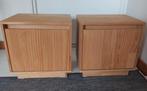 Twee houten nachtkastjes / Two wooden cabinets, Ophalen, Gebruikt, Minder dan 45 cm, Minder dan 55 cm