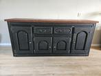 Gerestyled dressoir zwart, Huis en Inrichting, Kasten | Dressoirs, Ophalen, Gebruikt, 200 cm of meer, Met deur(en)