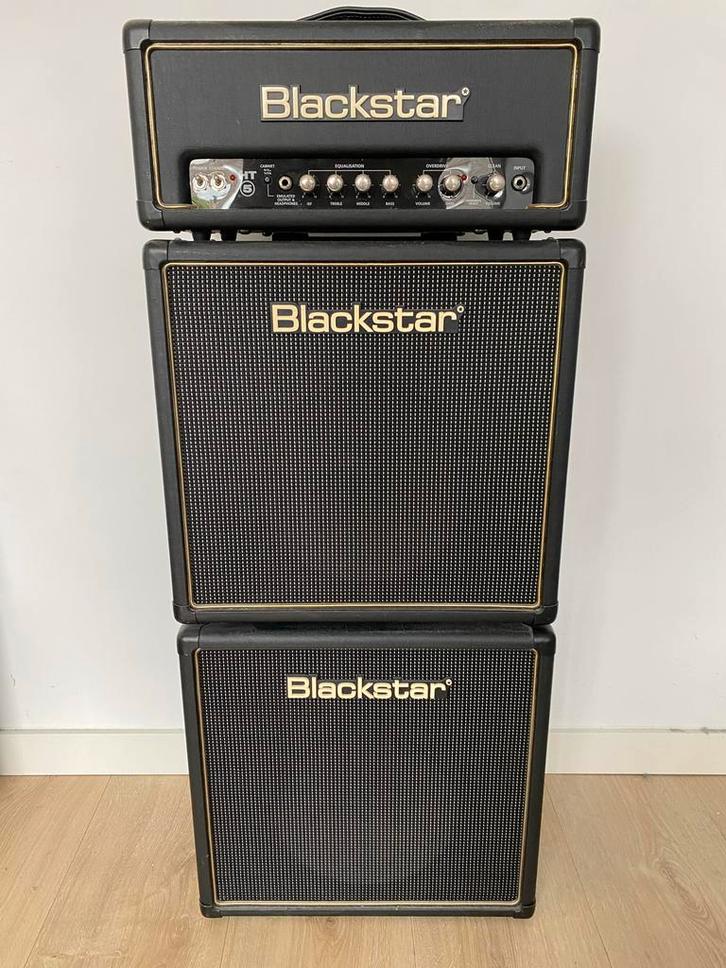 Blackstar ht-5 head + 2 Speaker Cabinets, Muziek en Instrumenten, Versterkers | Bas en Gitaar, Zo goed als nieuw, Gitaar, Minder dan 50 watt