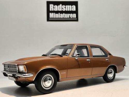 Opel Rekord D 2100D - Gold - 1973 - 1:18 Bos Models BOS013, Hobby en Vrije tijd, Modelauto's | 1:18, Zo goed als nieuw, Ophalen of Verzenden