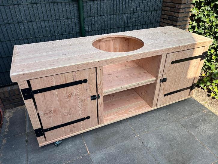 Maatwerk unieke buitenkeuken van douglashout of steigerhout, Tuin en Terras, Buitenkeukens, Nieuw, Houtskool, Ophalen