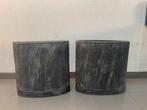 Grijze potten/vazen, Ophalen, Steen, Zo goed als nieuw, Minder dan 25 cm