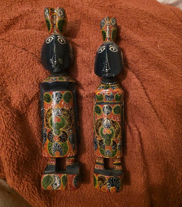 Handgemaakte houten poppen, Antiek en Kunst, Kunst | Niet-Westerse kunst, Ophalen of Verzenden