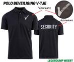 Security polo zwart met bedrukt V-tje, Ophalen of Verzenden, Nieuw, Zwart, Security polo