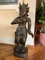 Mooi Aziatisch houtsnijwerk beeld, Antiek en Kunst, Kunst | Beelden en Houtsnijwerken, Ophalen