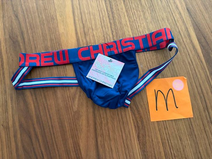 Andrew Christian, jock, jockstrap, blauw, Kleding | Heren, Ondergoed, Slip, Ophalen of Verzenden