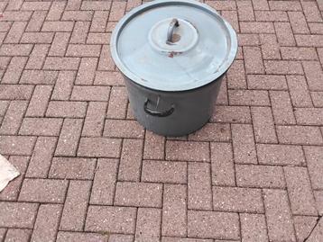 Emaille Weck ketel      ketel gaaf deksel wat beschadigd beschikbaar voor biedingen