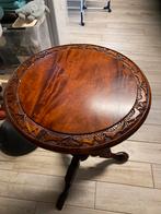 Prachtig antiek bijzettafeltje / plantentafel, Huis en Inrichting, Tafels | Bijzettafels, Ophalen, Rond, Hout, Minder dan 55 cm