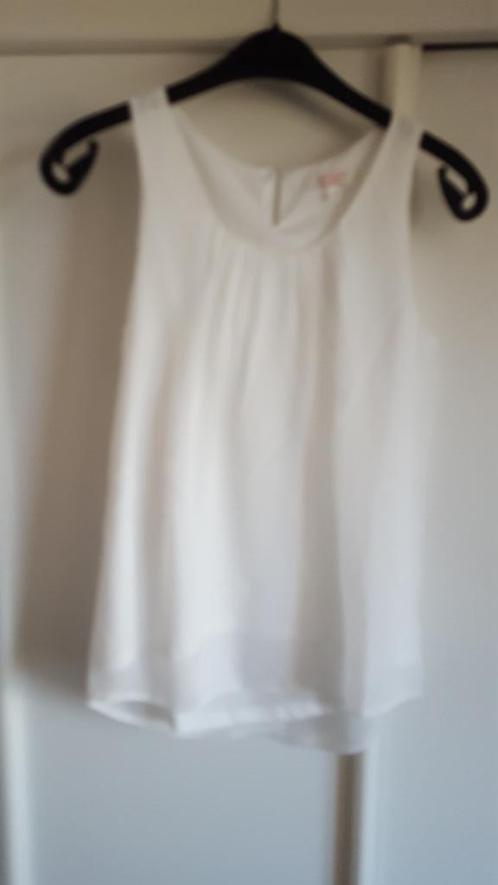 witte top Clockhouse maat 34, Kleding | Dames, Tops, Zo goed als nieuw, Maat 34 (XS) of kleiner, Wit, Zonder mouw, Ophalen of Verzenden