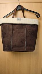 WE Fashion teddy tote bag, suèdelook, NIEUW met kaartje!, Ophalen of Verzenden, Nieuw, Bruin, Overige merken