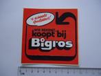 sticker Bigros supermarkt guldens retro winkel, Verzamelen, Stickers, Overige typen, Zo goed als nieuw, Verzenden