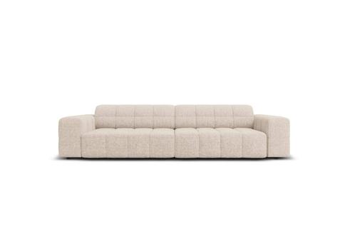 Cosmopolitan Design Chicago 4-zitsbank Beige | €1299, nu, Huis en Inrichting, Banken | Bankstellen, Nieuw, 75 tot 100 cm, Stof