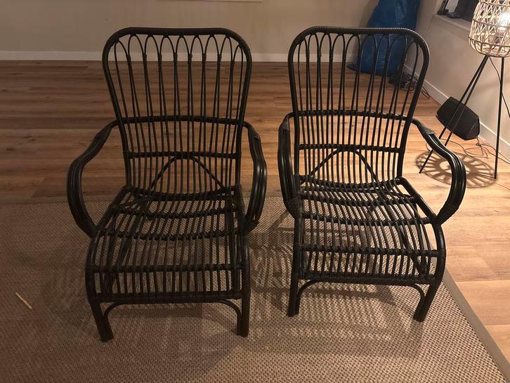 2 Karwei Rotan Stoelen 'Bandung' + gratis stoeltje, Tuin en Terras, Tuinstoelen, Gebruikt, Rotan, Ophalen of Verzenden