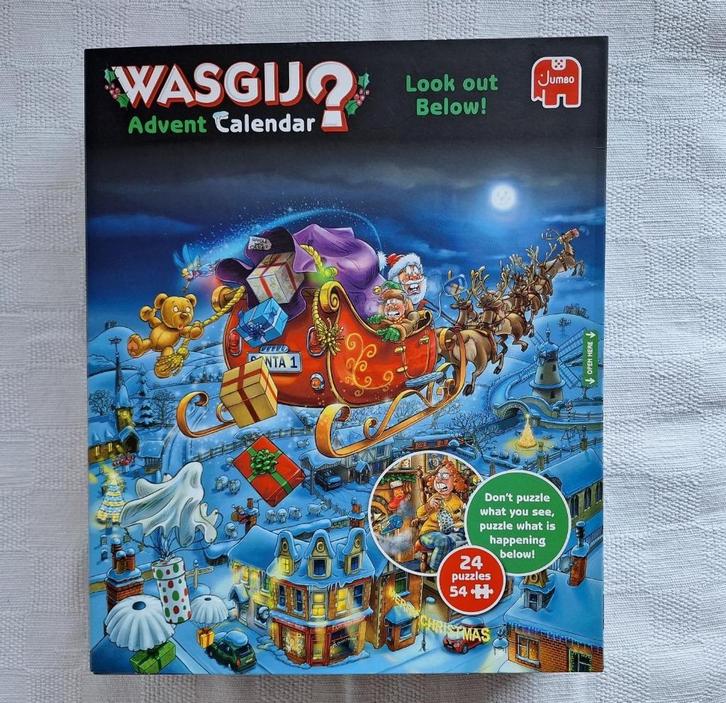 Wasgij Advent Calender Look out Below!, Hobby en Vrije tijd, Denksport en Puzzels, Gebruikt, Legpuzzel, Minder dan 500 stukjes