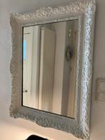 Grote spiegel met wit geverfde lijst, Huis en Inrichting, Woonaccessoires | Spiegels, Ophalen, Gebruikt, Minder dan 100 cm, Rechthoekig