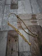 Gouden Rope Ketting en Armband Set, Verzenden, Gebruikt, Goud, Overige materialen