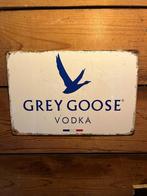 Metalen bierbord Grey goose, Verzamelen, Biermerken, Ophalen of Verzenden, Nieuw, Reclamebord, Plaat of Schild, Overige merken