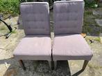 twee grijze stoffen eetkamer stoelen, Ophalen, Overige materialen, Gebruikt, Twee