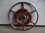 Stuurwiel mahonie hout met RVS hoepel, 49 cm, Watersport en Boten, Ophalen, Nieuw, Overige typen
