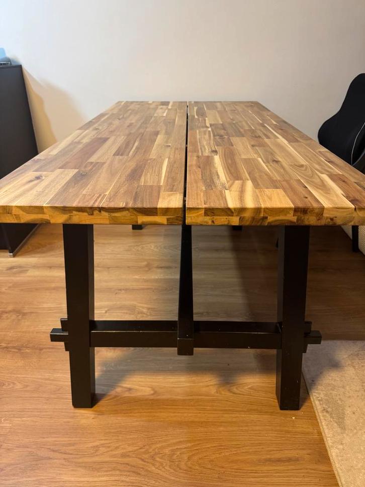 Ikea Skogsta Tafel, Huis en Inrichting, Tafels | Eettafels, Gebruikt, 50 tot 100 cm, 150 tot 200 cm, Vijf personen of meer, Rechthoekig
