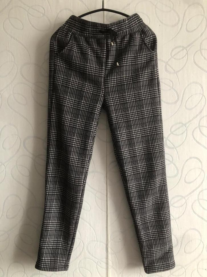 Megawarme broek van fleece met ruitdessin 40, Kleding | Dames, Broeken en Pantalons, Nieuw, Maat 38/40 (M), Zwart, Lang, Ophalen of Verzenden