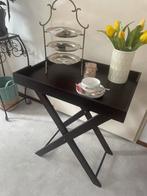 Houten Bijzettafel / Dienbladtafel, Ophalen, Zo goed als nieuw, Rechthoekig, Hout