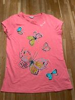 Roze T-shirt met Vlinders - Maat 152, Gebruikt, M&co, Meisje, Ophalen of Verzenden
