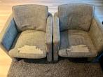 Leolux Fiabo fauteuils (2 stuks) Zwart/wit, Huis en Inrichting, Fauteuils, Ophalen, Gebruikt, Stof, 75 tot 100 cm