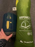 Quechua Arpenaz 3 Tent en Zelfopblazend Matje (XL), Ophalen, Gebruikt, Tot en met 3