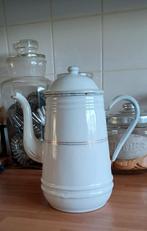 Koffiepot wit emaille, Antiek en Kunst, Antiek | Emaille, Ophalen of Verzenden