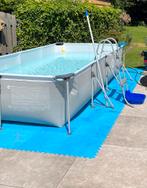 Zwembad mét filterpomp en trapje, 300 cm of meer, 200 tot 400 cm, Gebruikt, Rechthoekig