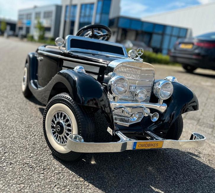 Accuvoertuigen Mercedes-Benz Typ 540K 12v metallic zwart, Bl, Kinderen en Baby's, Speelgoed | Buiten | Accuvoertuigen, Nieuw, Ophalen of Verzenden