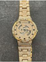 Dollar coin horloge goud bling bling, Ophalen of Verzenden, Zo goed als nieuw