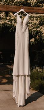 Trouwjurk ivory/nude bieden!, Kleding | Dames, Trouwkleding en Trouwaccessoires, Ophalen, Zo goed als nieuw, Beige, Trouwjurk