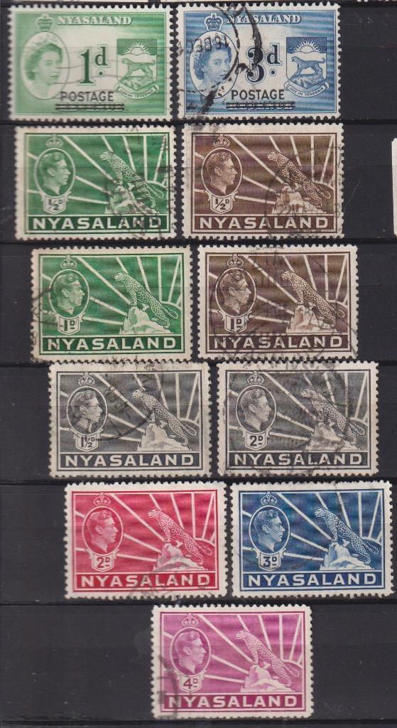 Nyasaland Koning en koningin, Postzegels en Munten, Postzegels | Thematische zegels, Gestempeld, Koningshuis, Ophalen of Verzenden