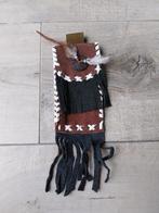 Suede leren telefoontasje zwart en donkerbruin NIEUW, Ophalen of Verzenden, Nieuw, Hoesje of Tasje
